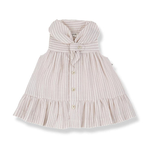 1& In The Family - Collared Tank Dress - Rose Stripe-Dresses-0-3M (3M)-Posh Baby