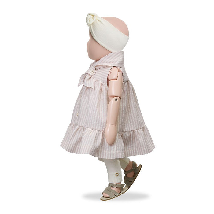 1& In The Family - Collared Tank Dress - Rose Stripe-Dresses-0-3M (3M)-Posh Baby