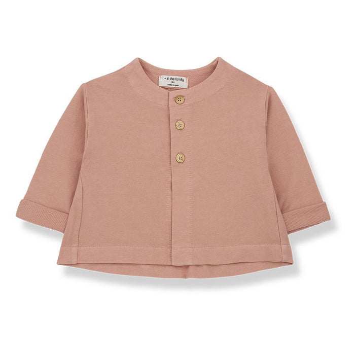 1& In The Family - Peplum Jacket - Coral-Long Sleeves-6M-Posh Baby