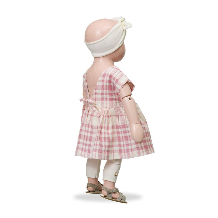 1& In The Family - Short Sleeve Dress - Pink Plaid-Dresses-0-3M (3M)-Posh Baby