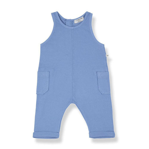 1& In The Family - Sleeveless Romper - Sky Blue-Footies + Rompers (Fashion)-0-3M (3M)-Posh Baby
