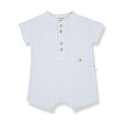 1& In The Family - Waffle Knit Shortie Romper - Pale Blue-Footies + Rompers (Fashion)-0-3M (3M)-Posh Baby