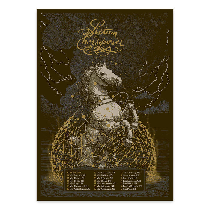 16 Horsepower Spring 2026 EU Tour Poster - Bingo Merch