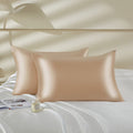 Champagne 22 Momme 100% Mulberry Silk Pillowcase with a luxurious smooth finish for hair and skin