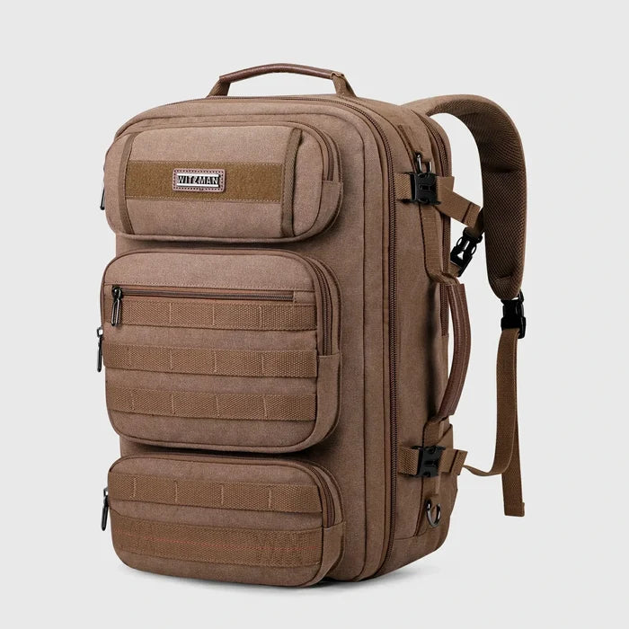 WITZMAN A8023 40L canvas travel backpack product view 2