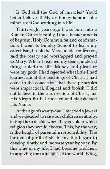 A Roman Catholic Who Found Life (KJV)