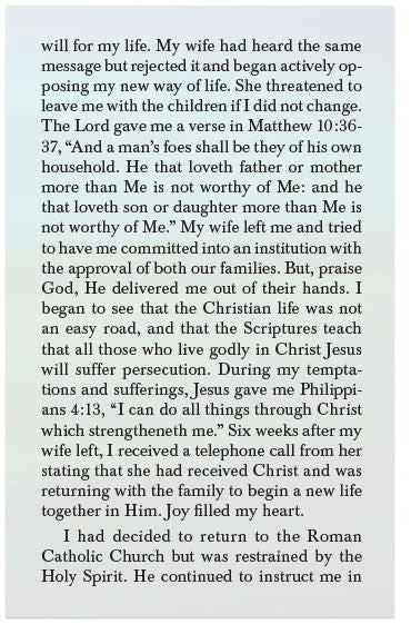 A Roman Catholic Who Found Life (KJV)