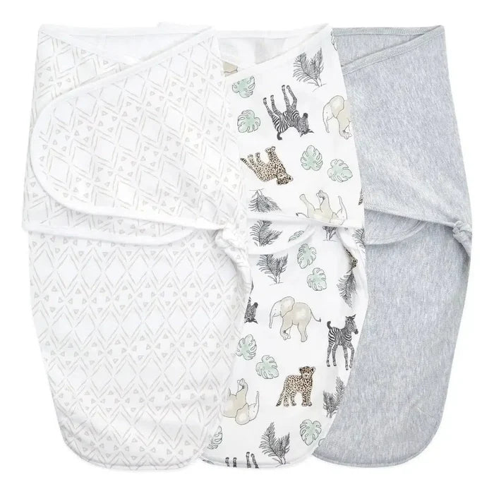 Aden & Anais - Essentials Wrap Swaddle Set (3 pk) - Toile-2-in-1 Swaddles-0-3M-Posh Baby