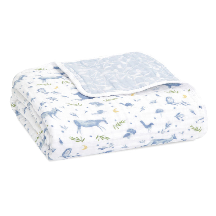 Baby blanket with animal pattern on a white background