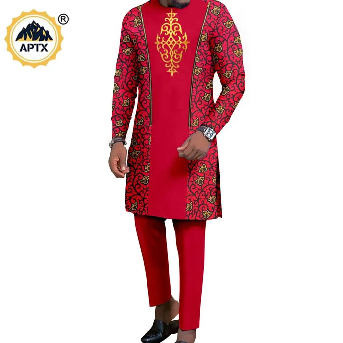 Bazin Riche African wedding couple gown Dashiki set FTF Market UK