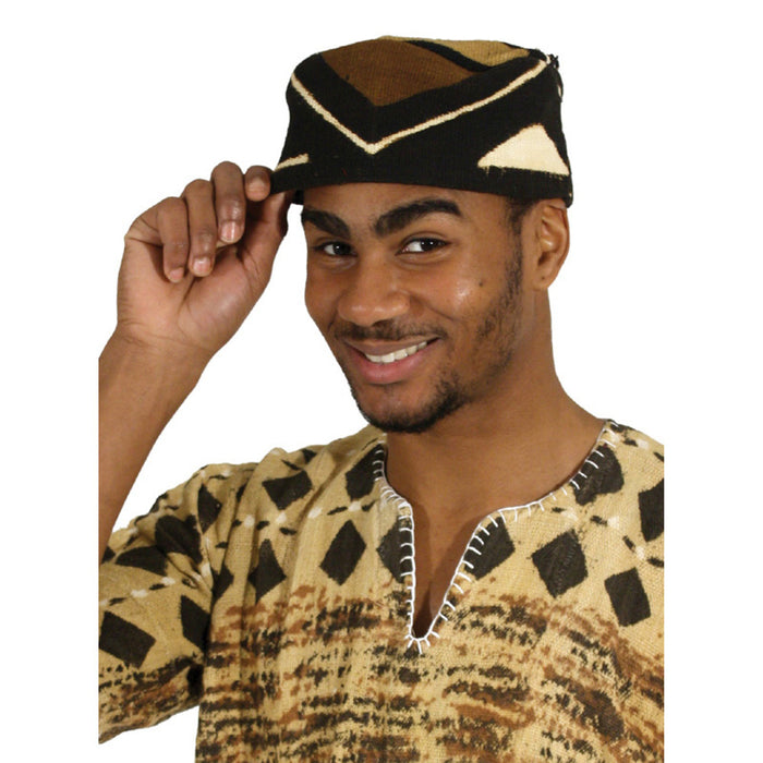 African Mud Cloth Kufi (Hat)
