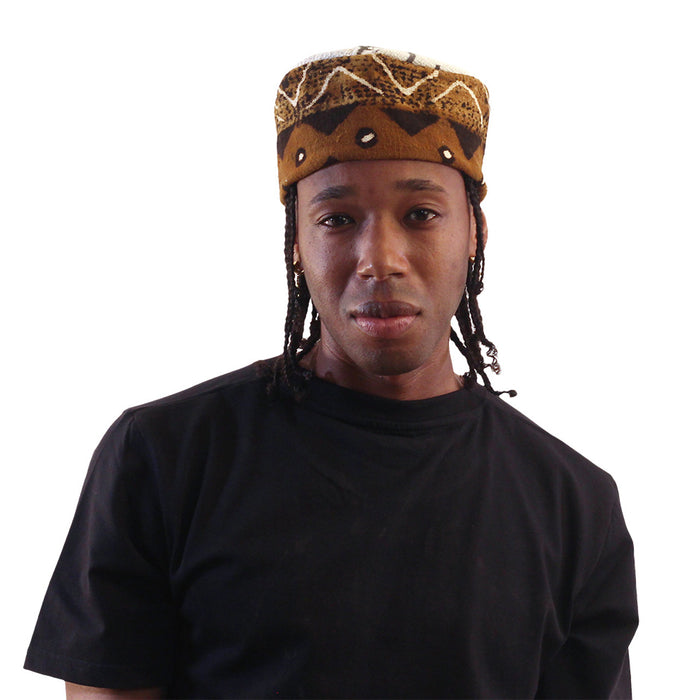 African Mud Cloth Kufi (Hat)