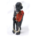 African Wooden Statue Village Elder Hand Carved