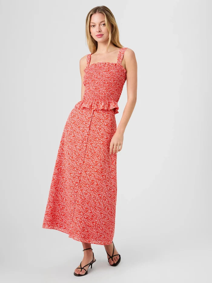 Agnes Crepe Floral Midi Skirt - Madison's Niche