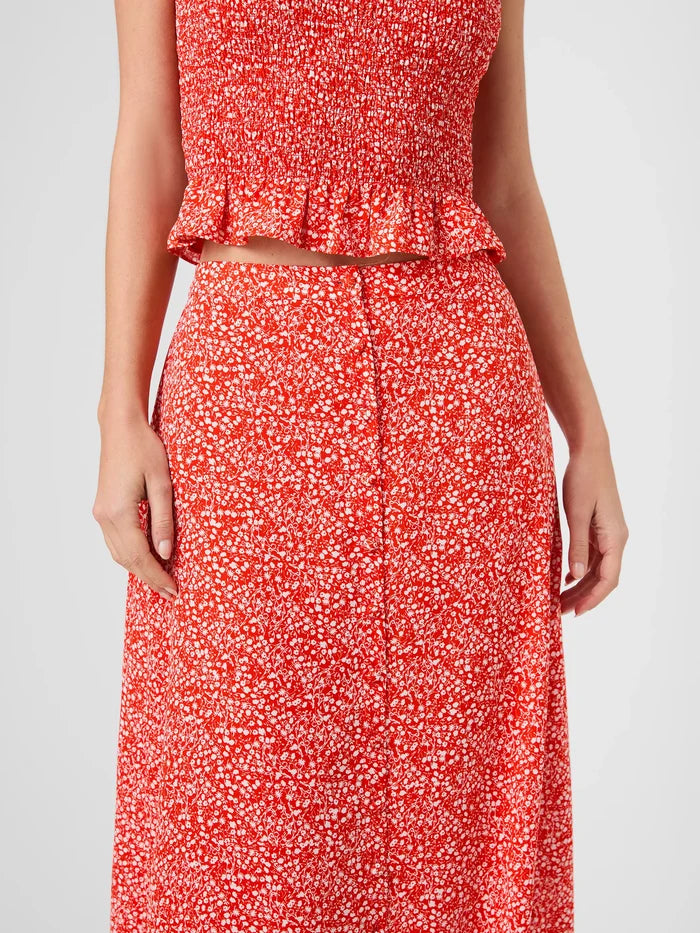 Agnes Crepe Floral Midi Skirt - Madison's Niche