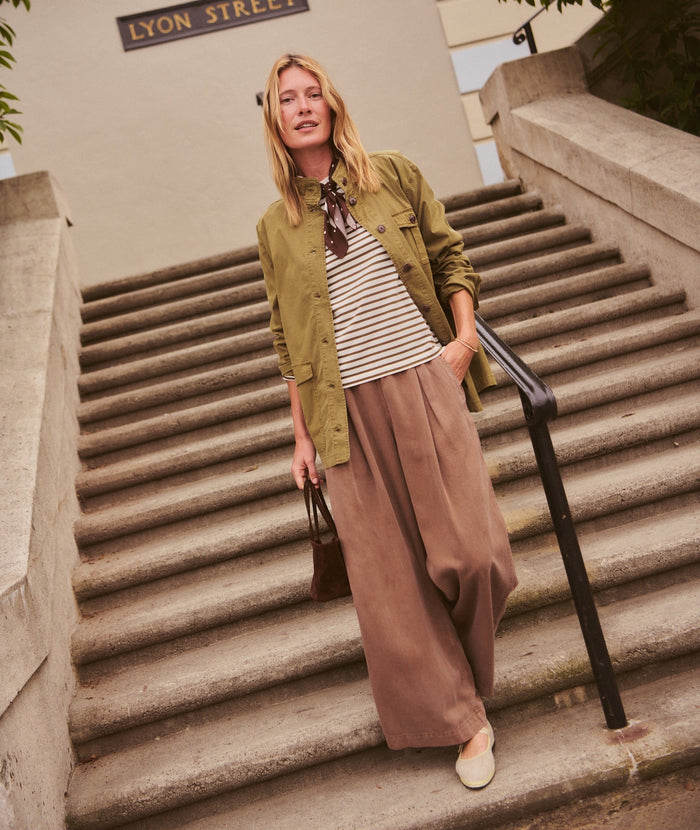 Allison Pleated Wide Leg Trouser - Java