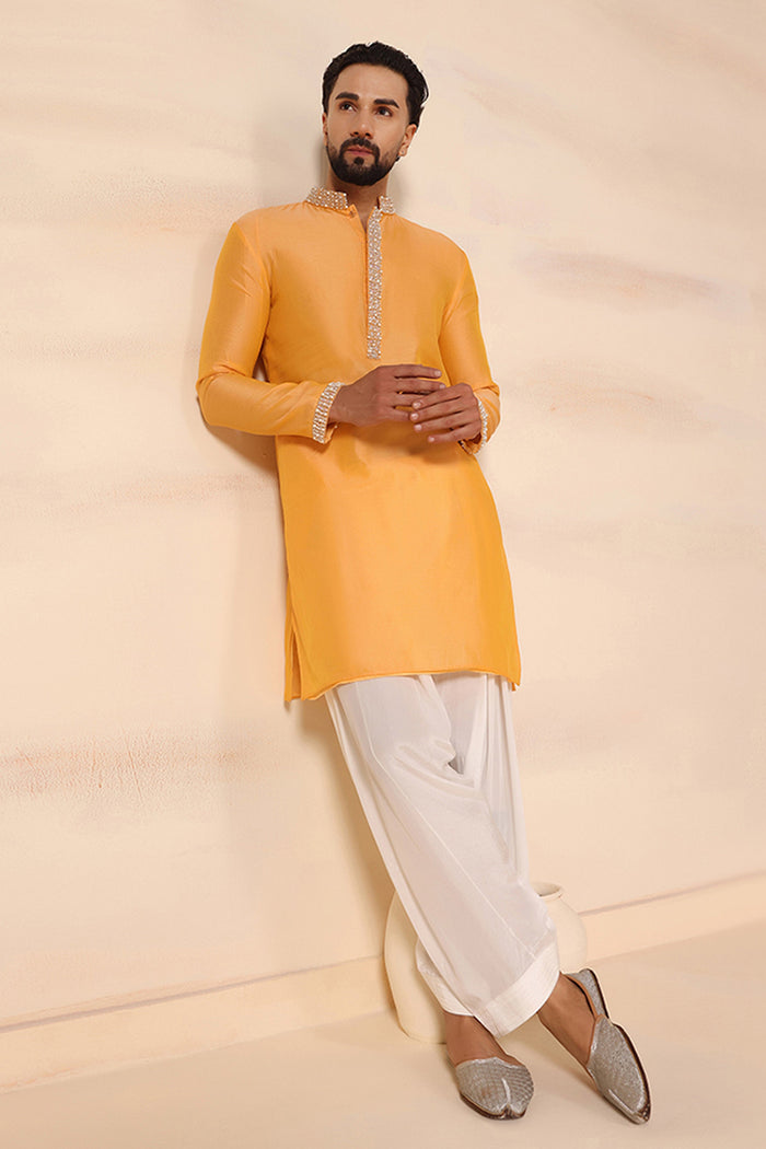 Amber Pearl Placket Kurta