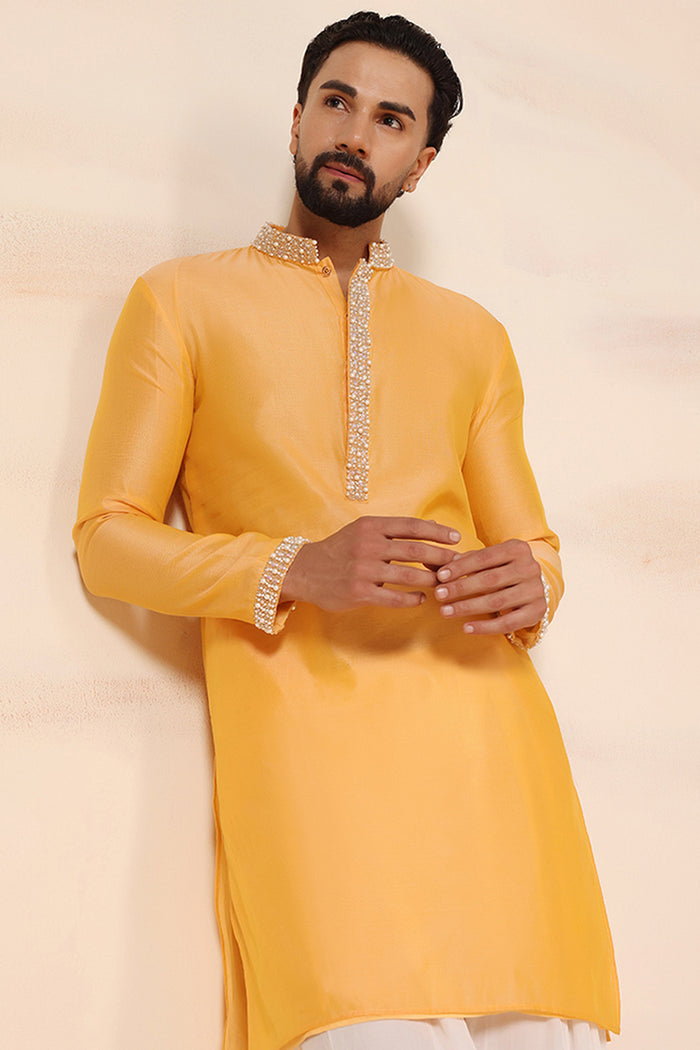 Amber Pearl Placket Kurta