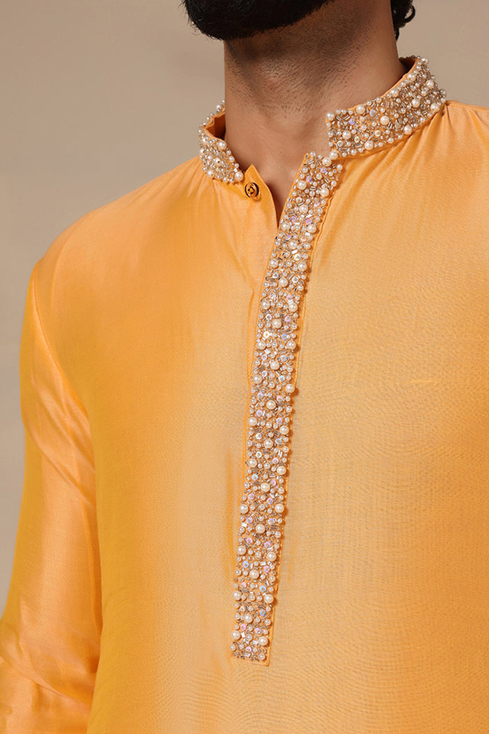 Amber Pearl Placket Kurta