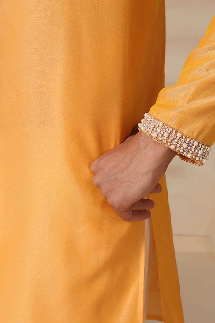 Amber Pearl Placket Kurta
