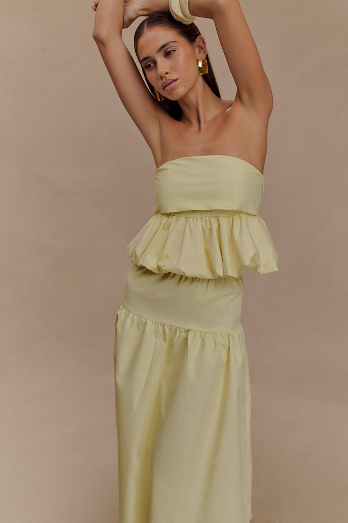 Amirah Midi Skirt - Lemon