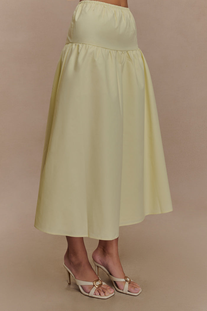 Amirah Midi Skirt - Lemon