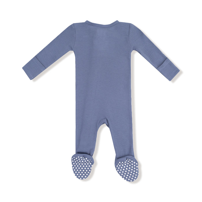 Angel Dear - Two-Way Waffle Knit Zipper Footie - Wild Wind-Footies + Rompers (Basic)-Newborn-Posh Baby