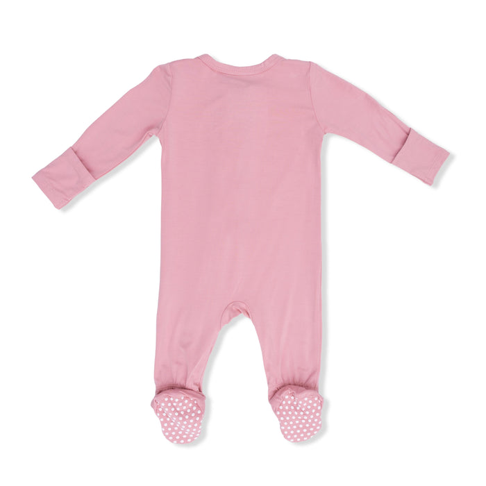 Angel Dear - Two-Way Zipper Footie - Rose Pink-Footies + Rompers (Basic)-Newborn-Posh Baby