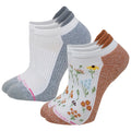 Ankle Compression Socks for Women | Wildflower Half-Cushion | Dr. Motion (2-Pack)
