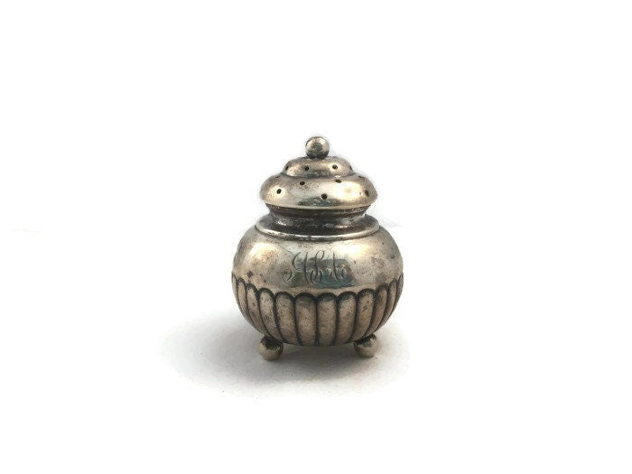 Antique Bigelow Kennard Makers Sterling Silver Salt Shaker at Duckwells