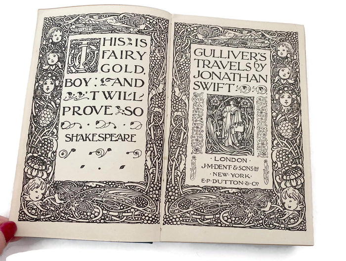 Antique Book, Gulliver's Travels by Jonathan Swift, 1906 Edition at Duckwells