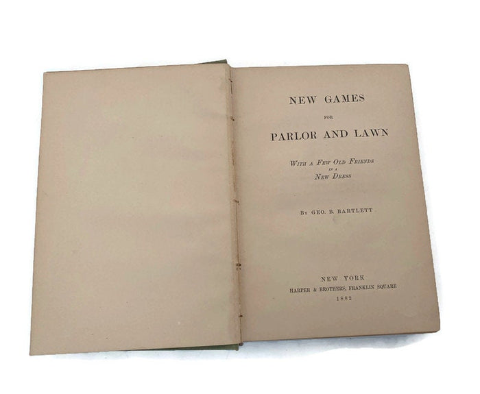 Antique Book New Games for Parlor and Lawn at Duckwells