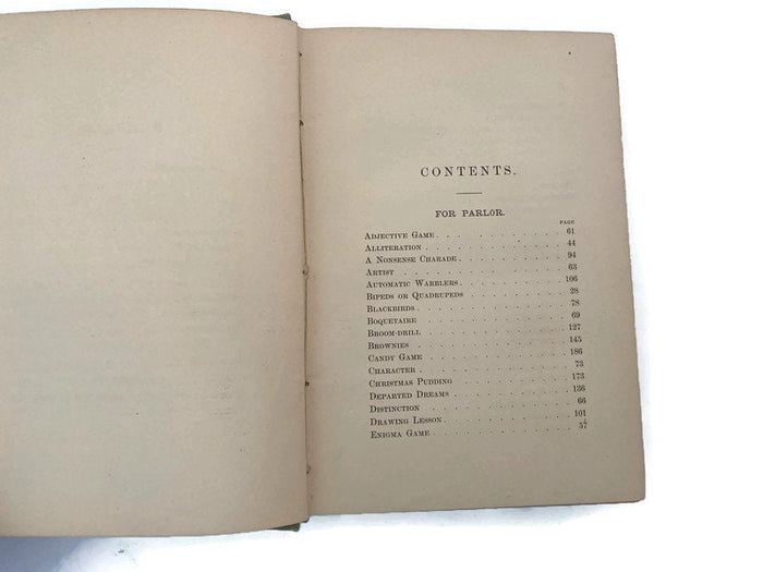 Antique Book New Games for Parlor and Lawn at Duckwells