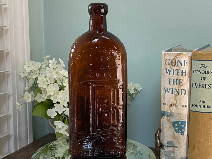 Antique Glass Bottle, Old Warner's Safe Cure Apothocary Collectible at Duckwells