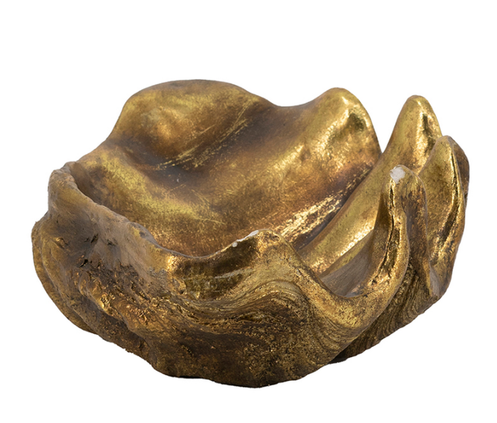 Antique Gold Shell Decorative Bowl for Salon & Spa