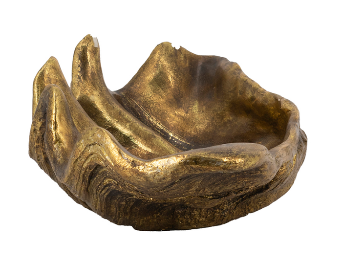 Antique Gold Shell Decorative Bowl for Salon & Spa