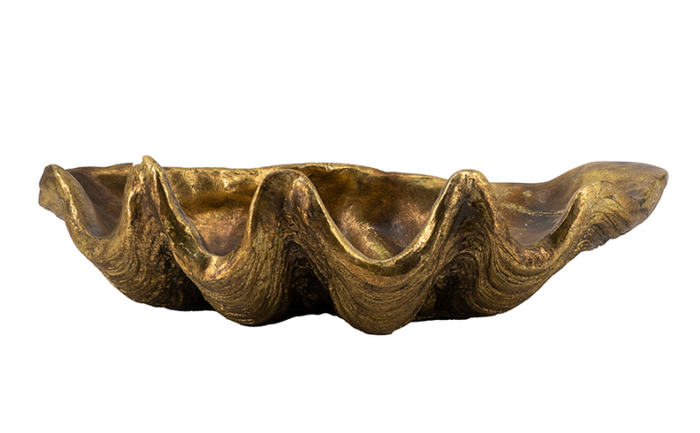 Antique Gold Shell Decorative Bowl for Salon & Spa