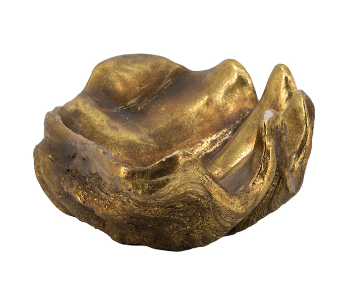 Antique Gold Shell Decorative Bowl for Salon & Spa