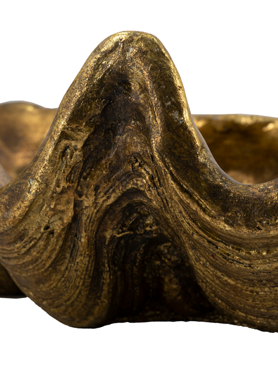 Antique Gold Shell Decorative Bowl for Salon & Spa