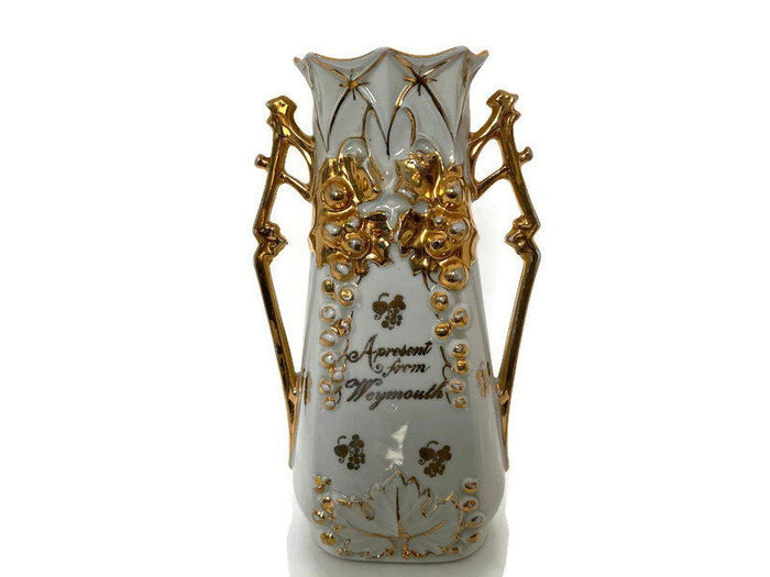 Antique Weymouth Souvenir Porcelain Vase Made in Germany at Duckwells