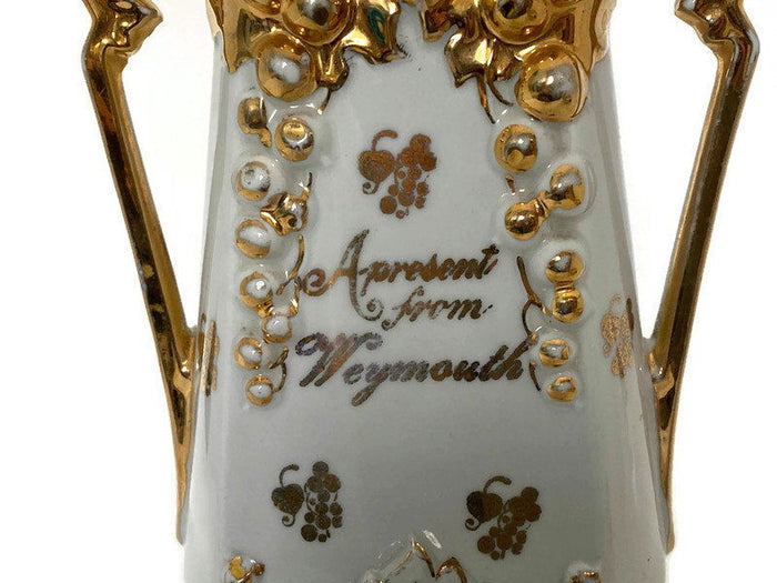 Antique Weymouth Souvenir Porcelain Vase Made in Germany at Duckwells
