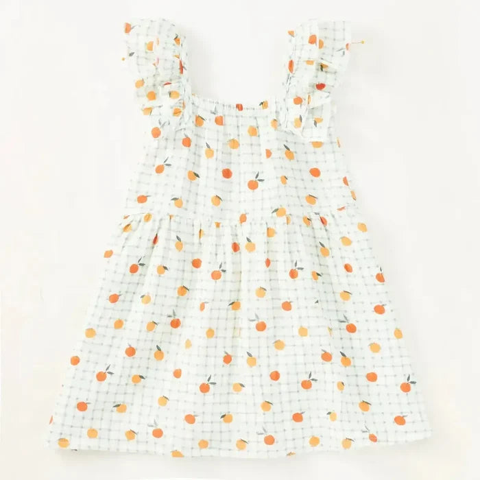 Apple Park - Organic Flutter Strap Sundress - Gingham Grove-Dresses-6-12M-Posh Baby