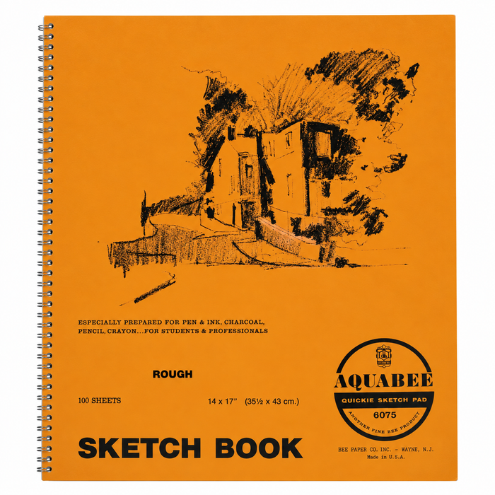 Aquabee Sketch Book 14x17''-100 sheets #6075R Pen & Ink ,Charcoal,Pencils,Crayons