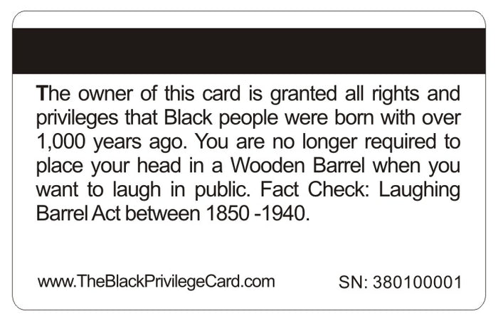 Aromabug OFFICIAL BLACK PRIVILEGE CARD.  8 PACK (Free Shipping)