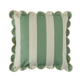 Aruba Scallop Edge Stripe Outdoor Cushion Seafoam 45x45cm
