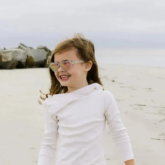 Babiators - Heart Sunglasses - Glitter Frame & Pink Mirrored Lenses-Sunglasses-0-2Y-Posh Baby