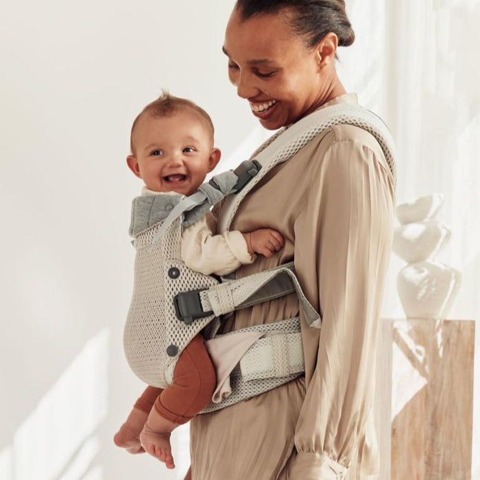 Baby Bjorn - Baby Carrier Harmony - Cream 3D Mesh-Baby Carriers-Posh Baby