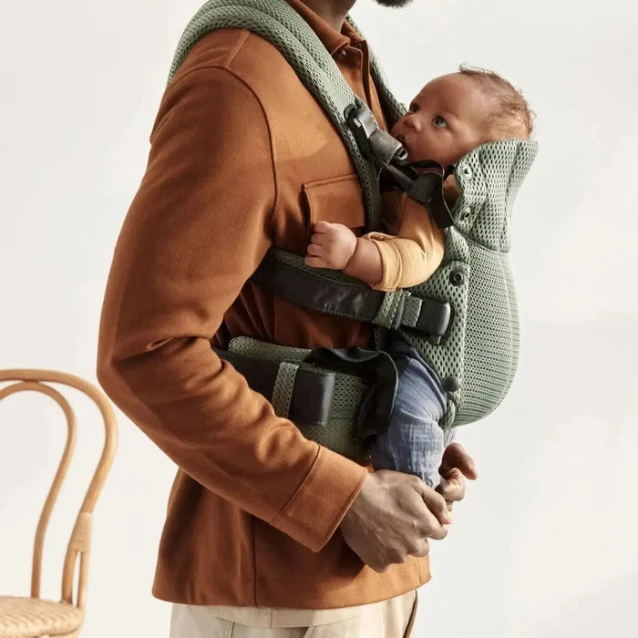 Baby Bjorn - Baby Carrier Harmony - Dark Green 3D Mesh-Baby Carriers-Posh Baby