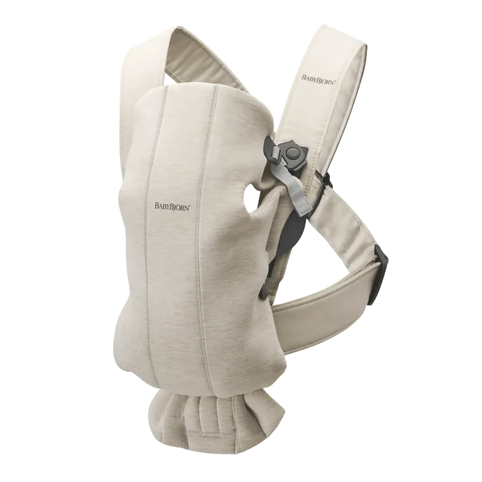 Baby Bjorn - Baby Carrier Mini - 3D Jersey Light Beige-Baby Carriers-Posh Baby