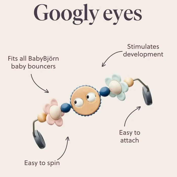 Baby Bjorn - Balance Toy Bar - Black & White Googly Eyes-Bouncers + Loungers-Posh Baby